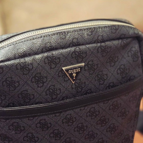 Guess Vezzola shoulder bag, black and grey