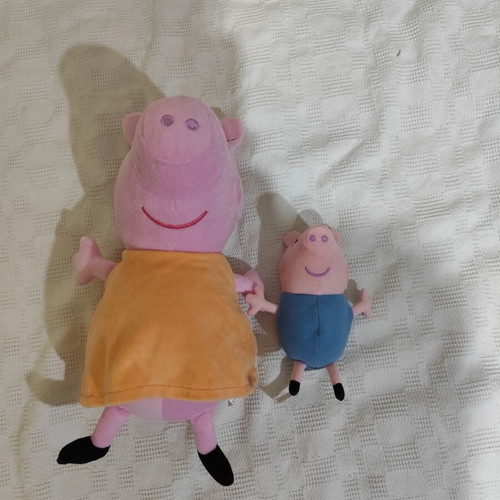 Peppa Pig and George plush toy set used with Candy Cat