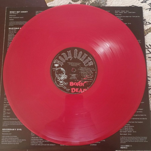 Body Count Born Dead LP like new, limited edition red vinyl
