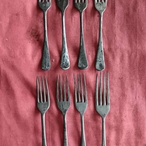 Collectible British Army Forks used, set of 8, WWII