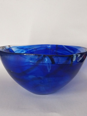 Kosta Boda Contrast Bowl Anna Ehrner like new, blue 2005