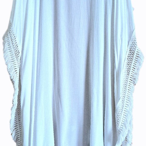 Achilleas Caftani like new, cotton with sequins and fringes