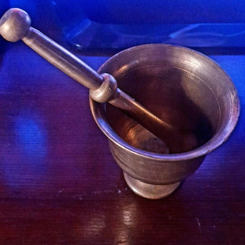 Vintage brass mortar with pestle like new