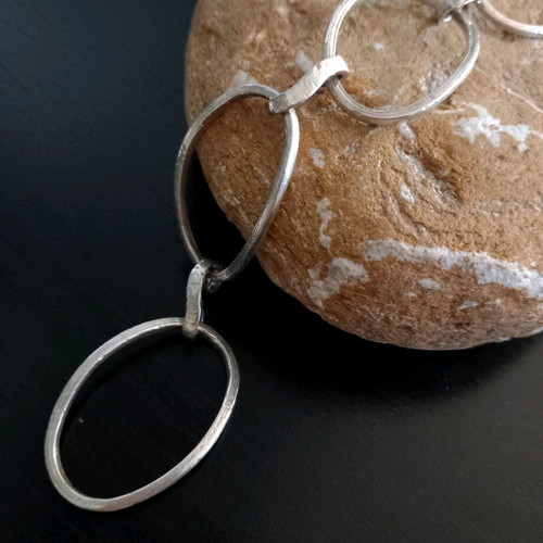 Tous silver hammered bracelet like new