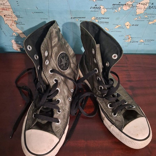 Converse Chuck Taylor All Star High Top metallic olive/green like new, size 39