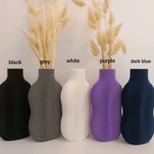 Vase for dried flowers made to order, 3D printed from PLA