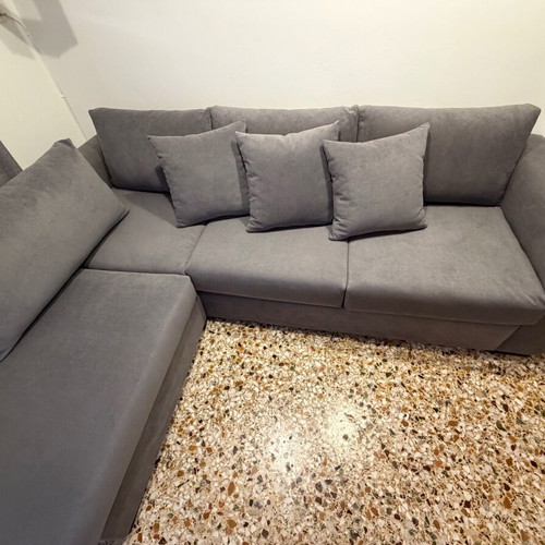 Multifunctional living room sofa with stain-resistant fabric