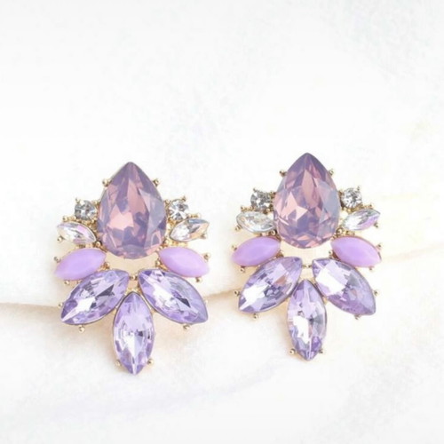 Earrings like new, purple