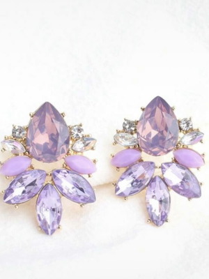 Earrings like new, purple