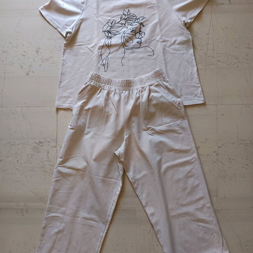 Rachel women's set XXL made in Greece, like new, beige cotton