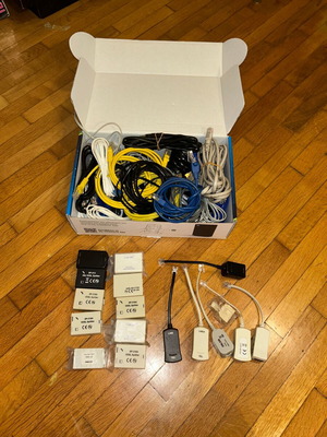 Mega lot of new Ethernet cables RJ45, telephone cables, VDSL/ADSL splitters and filters
