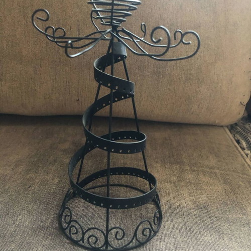 Metal jewelry stand black like new