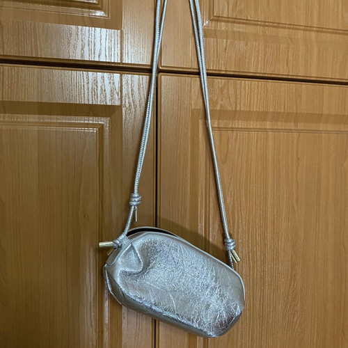 Zara crossbody bag new, silver with adjustable long strap