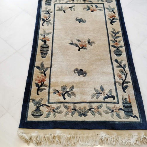 Wool rug Chinese style used with Asian motifs