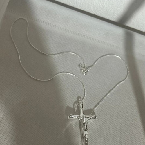 Silver plated necklace 925 marked, unisex, 50 cm, new
