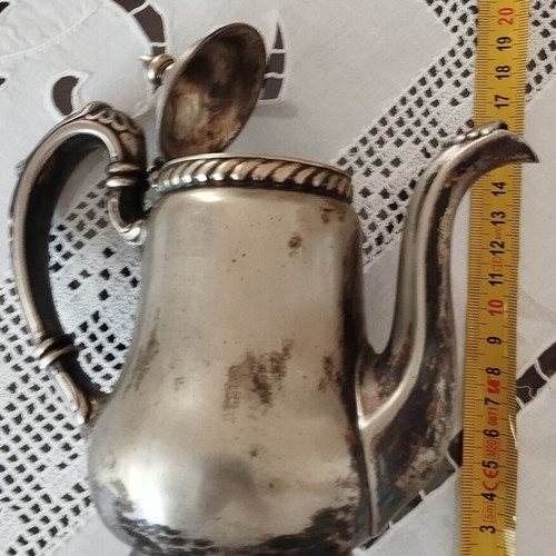 Silver-plated milk, tea, or chocolate jug used, 1900–1950