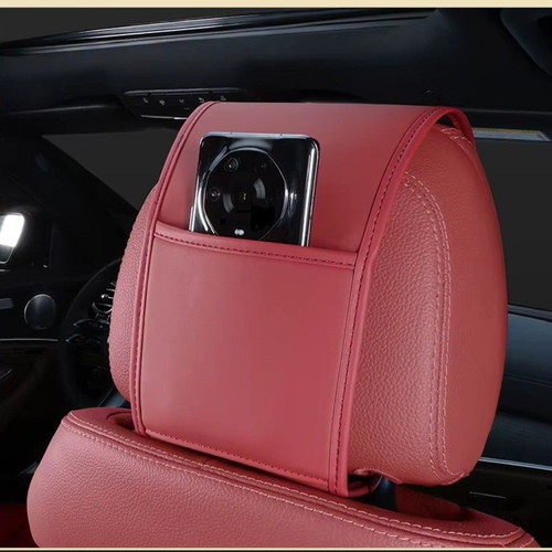 Leather Headrest Cover Set for Suzuki Swift Vitara, Black, 5 Pieces