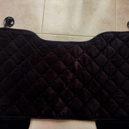 Car rear seat cover, black velvet