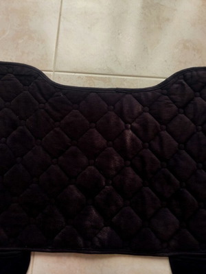 Car rear seat cover, black velvet