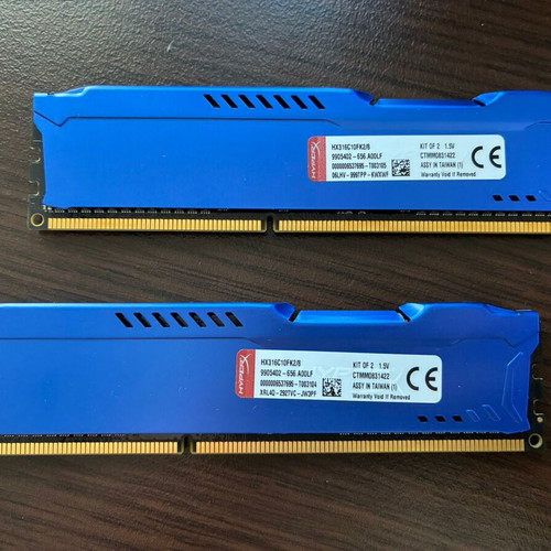 Kingston Fury HyperX RAM 8GB used (2 pcs.)