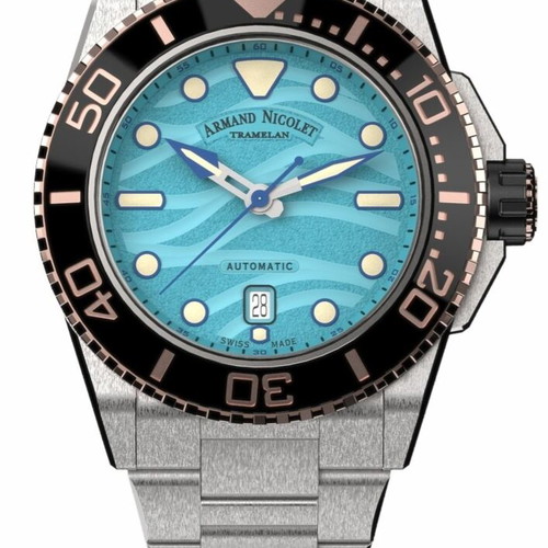 Armand Nicolet A480PSN-TF-MA4482A men's automatic watch, blue dial
