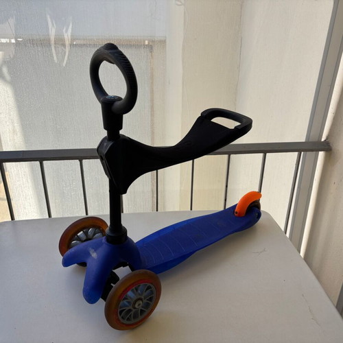 Micro Mini 3in1 children's scooter with 3 wheels, blue