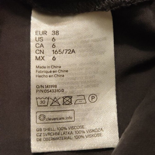 H&M dress gray size M like new
