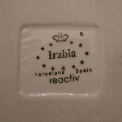 Porcelain plate blue like new with small chip on edge