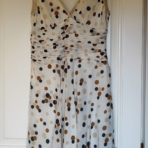 Zara Basik Sleeveless Dress L Used, Polka Dot Pattern