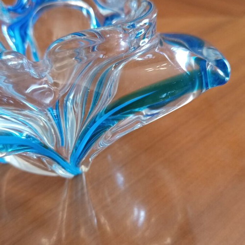 Vintage Murano Art Glass Butterfly Bowls set of 2, mint condition