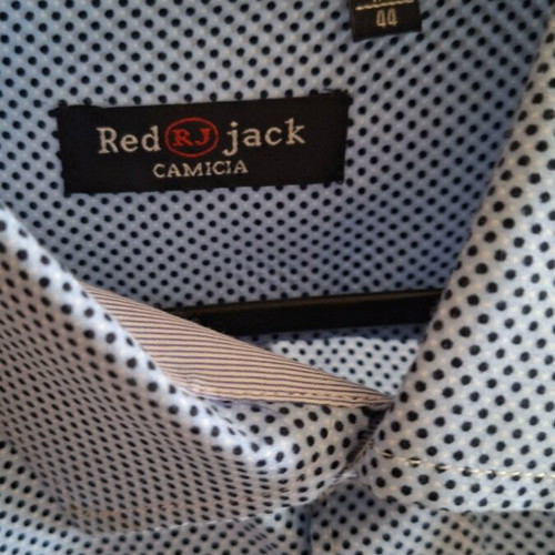 Men's blue polka dot shirt used