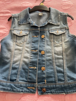 Girls denim wastcoat Zara like new, blue, age 9-10