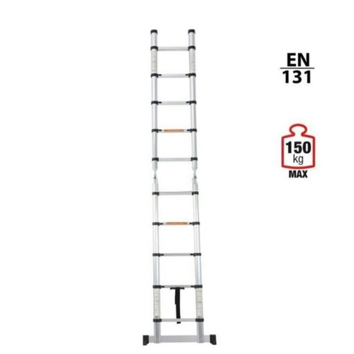 Double telescopic ladder new, aluminum with 10 steps
