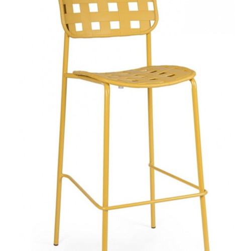 Clover metal yellow outdoor stool new