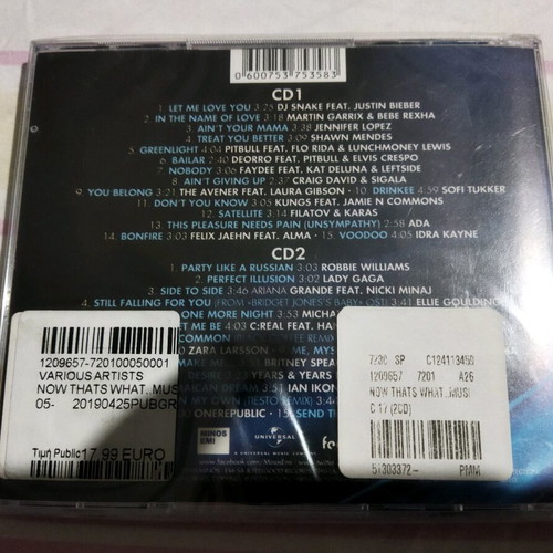 Now That's What I Call Music 2017 2CD collection new