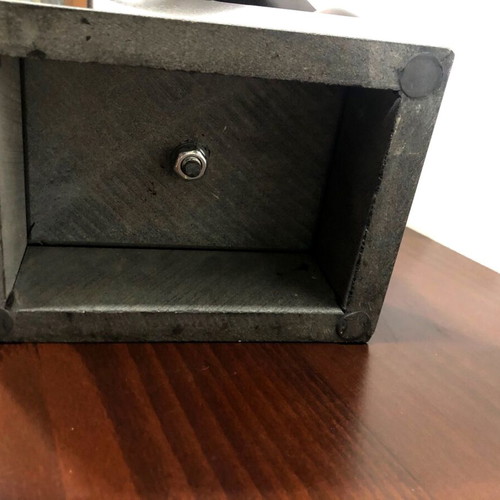 Modern sculpture used on black base, height 62cm