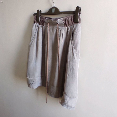 Viscose skirt like new, grey-turquoise with pockets, size Small