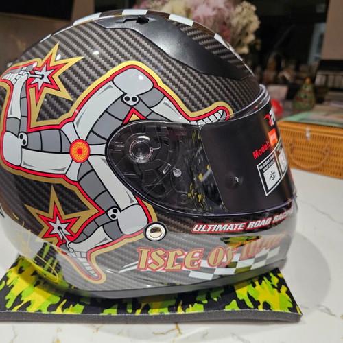 Vcan Isle of Man Road Racing Helmet with John Mc Guinness Signature new