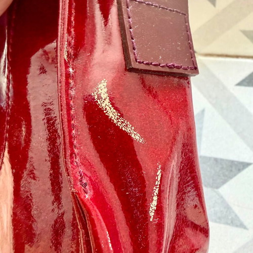Mazzini shoulder bag used, red patent leather