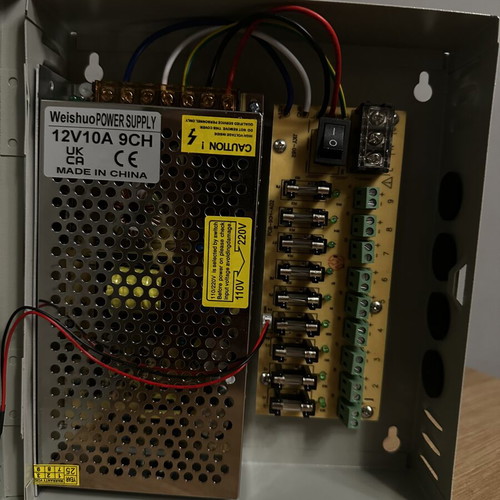 CCTV Power Supply 12V 10A 120W Metal 9-Channel