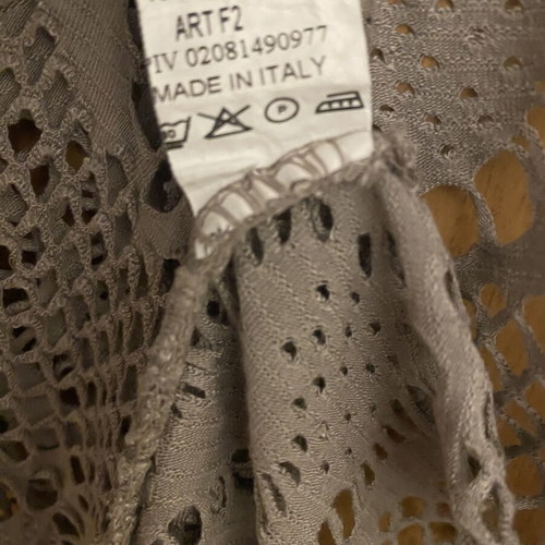 Summer crochet cardigan new, asymmetrical floral design, brown