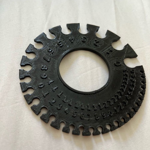 3D Printed Cable Diameter Gauge in ABS, new
