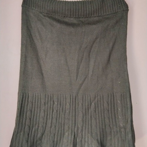 Calliope knitted vintage mini skirt size M used, dark olive green