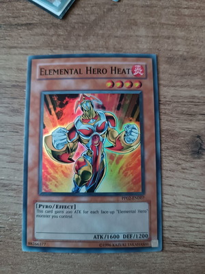 Elemental Hero Heat YuGiOh card near mint