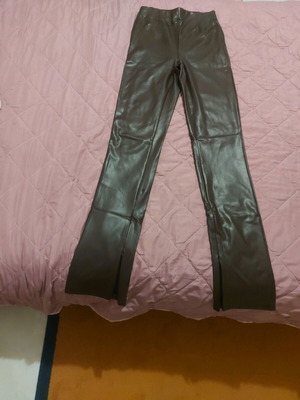 Παντελόνι δερμάτινο Pink Woman XS καφέ σαν καινούργιο