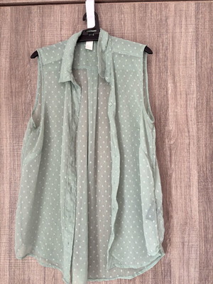 H&M Mint See Through Shirt Size M Like New
