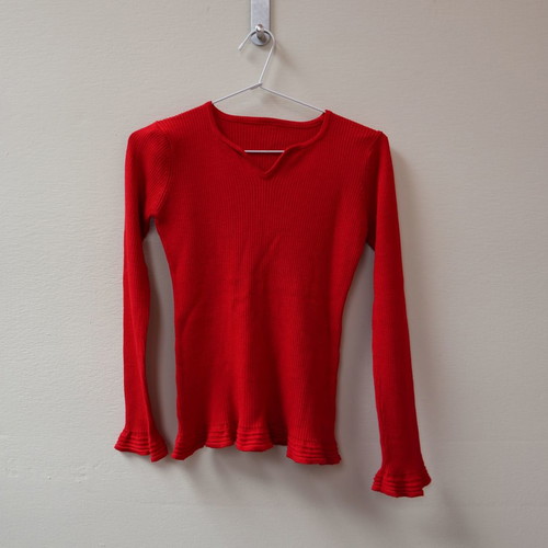 Women's red long-sleeve blouse used, small