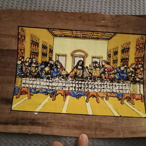 Reproduction of The Last Supper Leonardo da Vinci on new papyrus