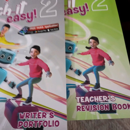 Tech it easy 2 Teacher's new English books set of 4 with CD and portfolio