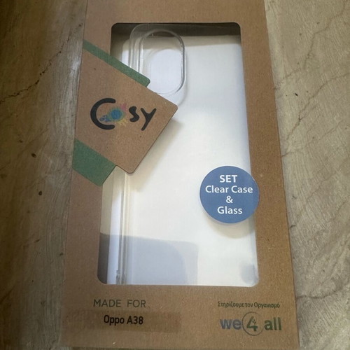 OPPO A38 Clear Case with Glass Protector, New